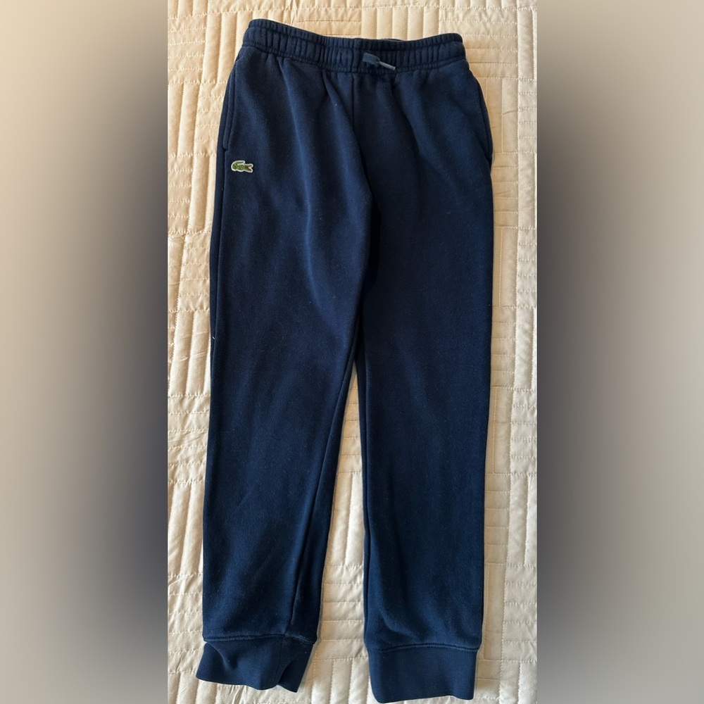 Boys navy blue Lacoste Sport sweat suit size 10 (like new) - Picture 3 of 4